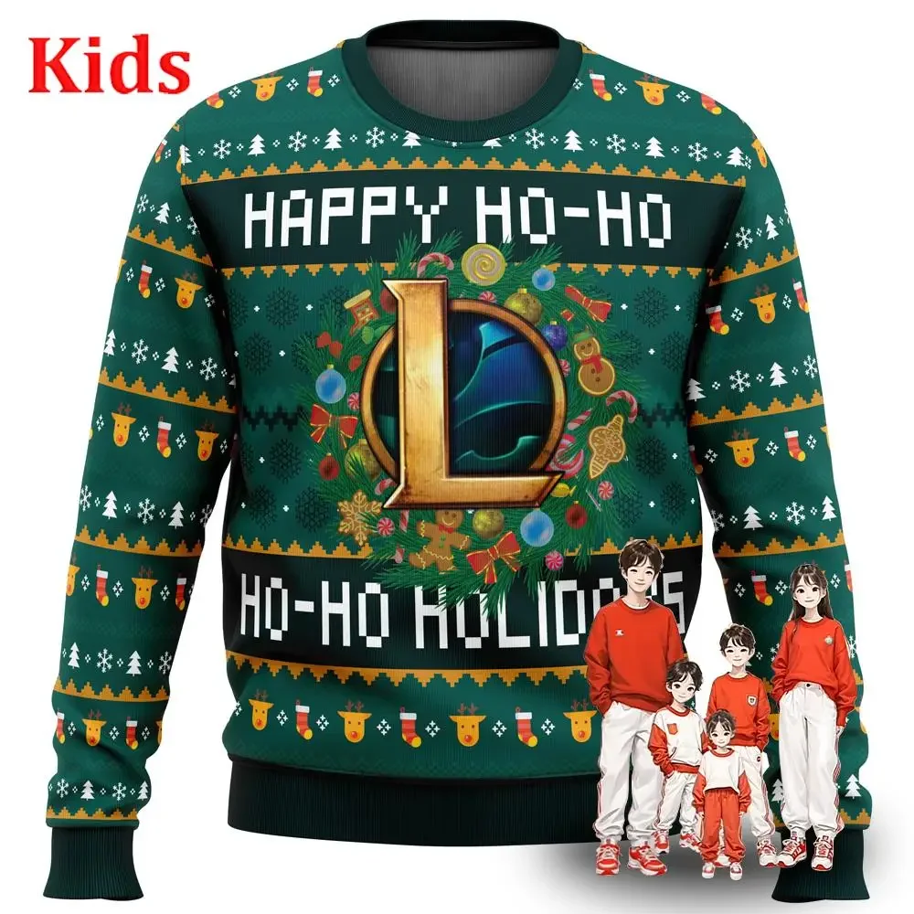 Game On Christmas League Of Legends Ugly Christmas Sweater Christmas Sweater Gift Santa Claus Pullover 3D Sweatshirt And Top