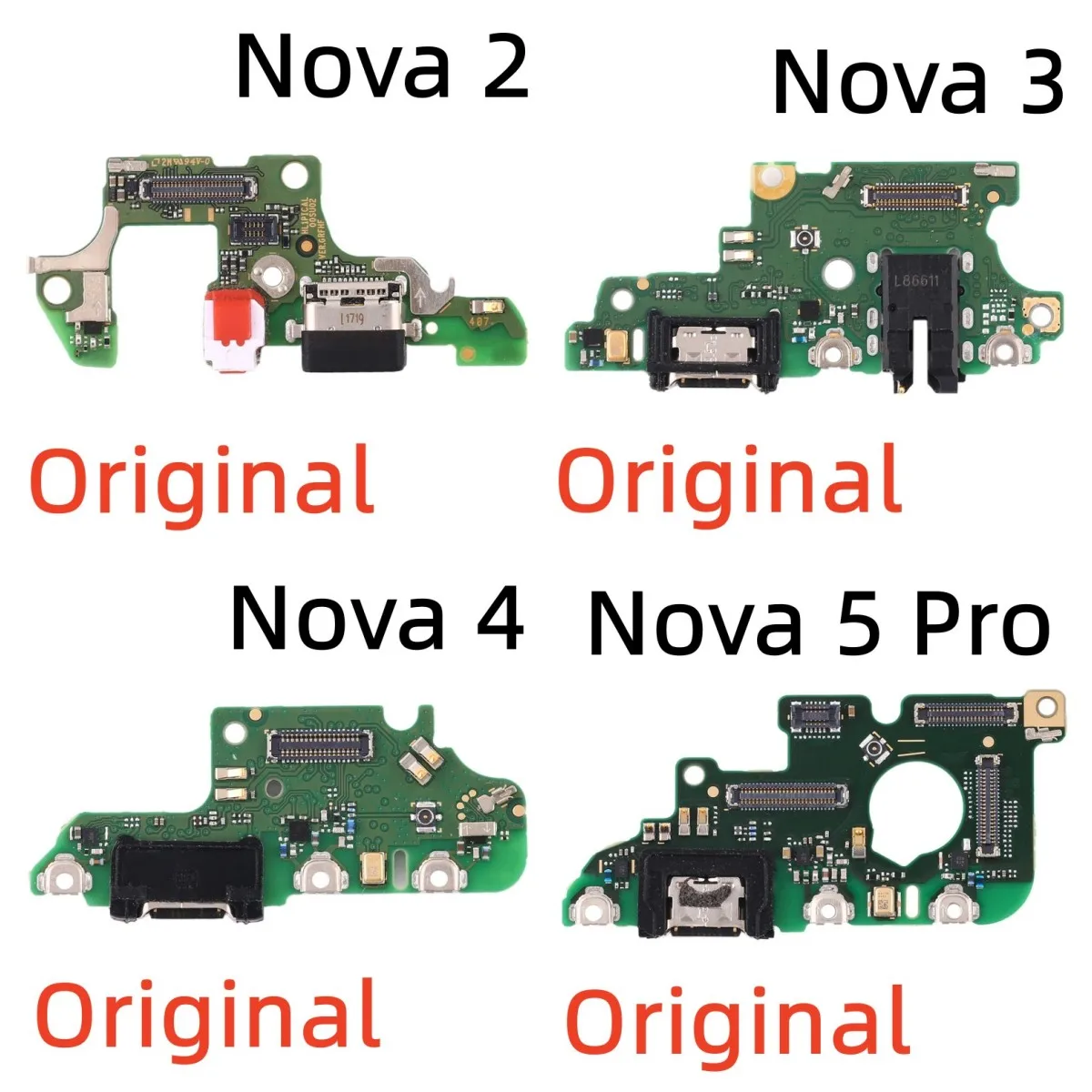 Original USB Charging Port Dock Charger Connector Board Flex Cable For Huawei Nova 2 2s 3 3i 3e 4 4e 5 7 8 8se Pro Plus