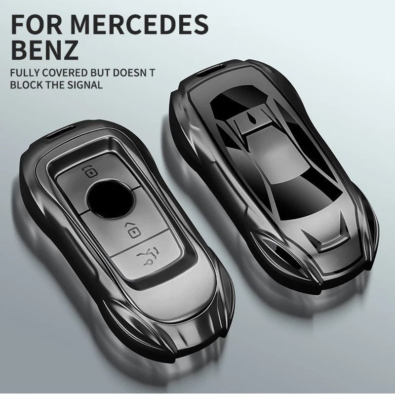 For Mercedes Benz A C E S G Class GLC CLE CLA W177 W205 W213 X167 AMG TPU Fashionable Car Key Protective Case Easy Installation