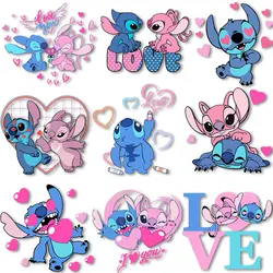 Stitch Lilo Iron on Decals Heat Press Patches Thermal Transfer Stickers for Clothes DIY Ironing Prints