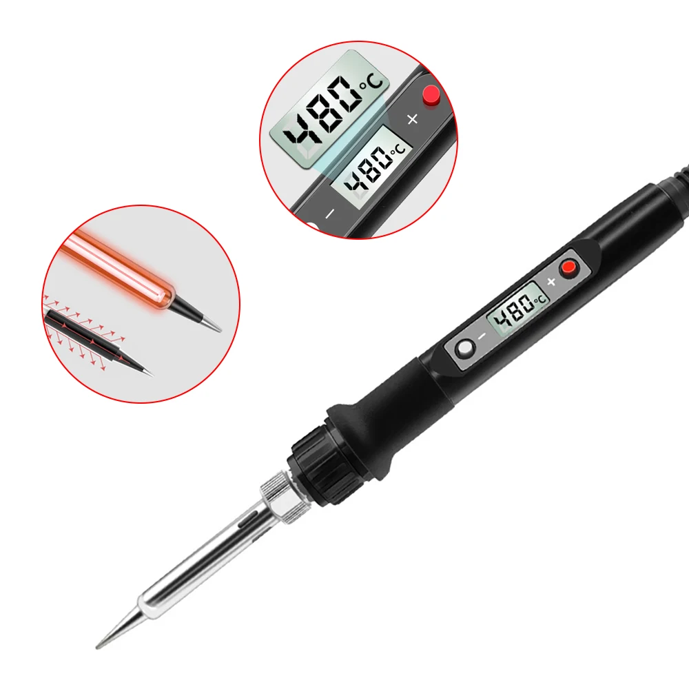 Electric soldering iron 80W LCD Digital Display Adjustable temperature soldering iron tips 220V/110V Welding solder tools