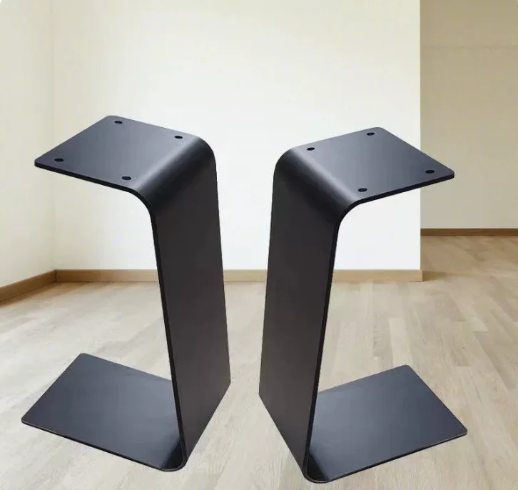 ￥%Luxury-lite sofa side table with minimalist legs Coffee table for the living room with movable side . Iron frame table legs