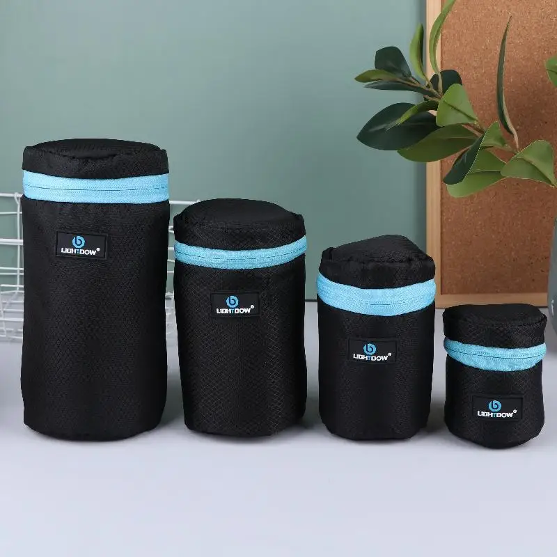 1 قطعة 4 أحجام عدسة الكاميرا حقيبة الحقيبة مقاوم للماء عدسة كيس التخزين لملحقات التصوير الفوتوغرافي