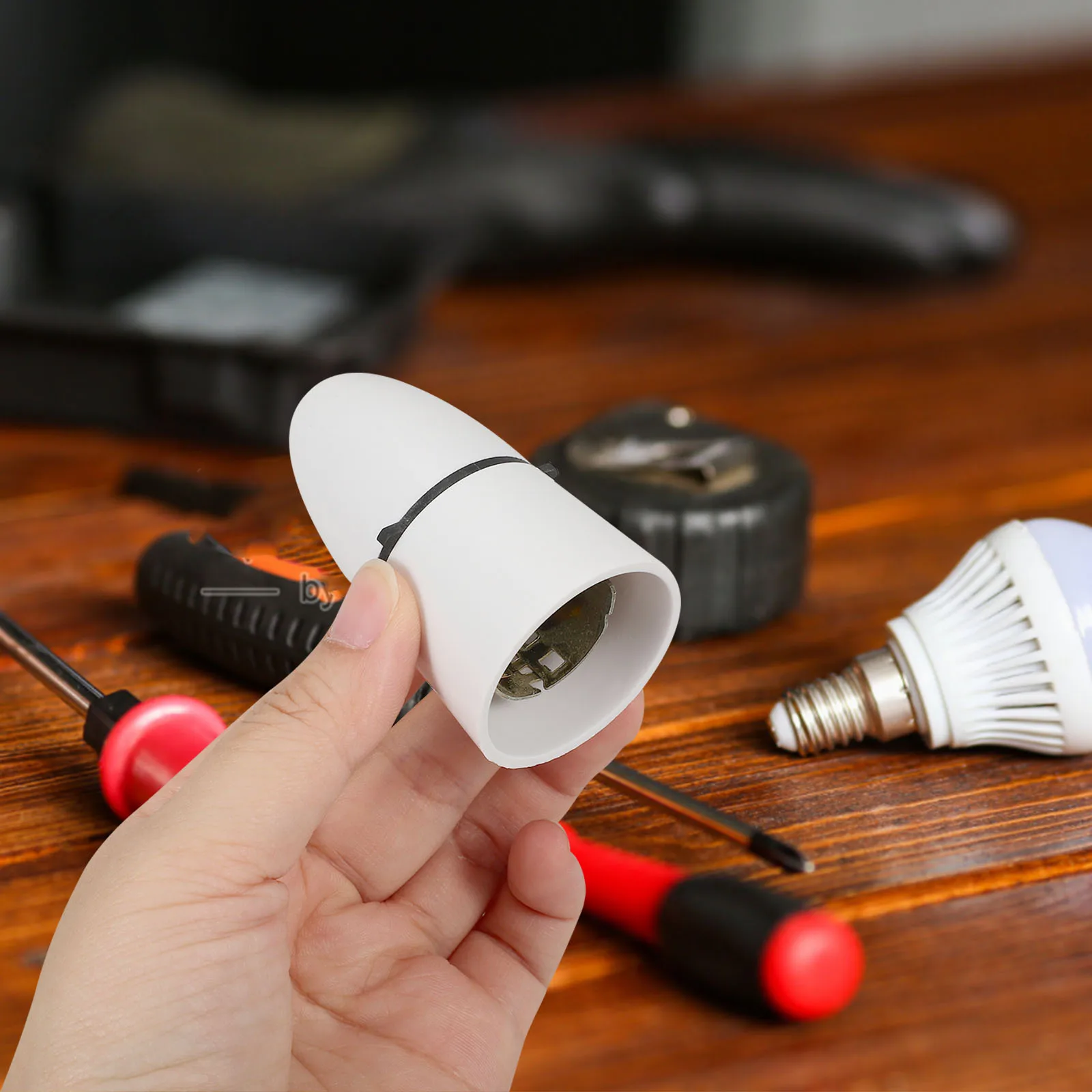 

White Bayonet Head Lamp Bulb Socket Holder Replacement Kit Assembly and Hanging Mouth