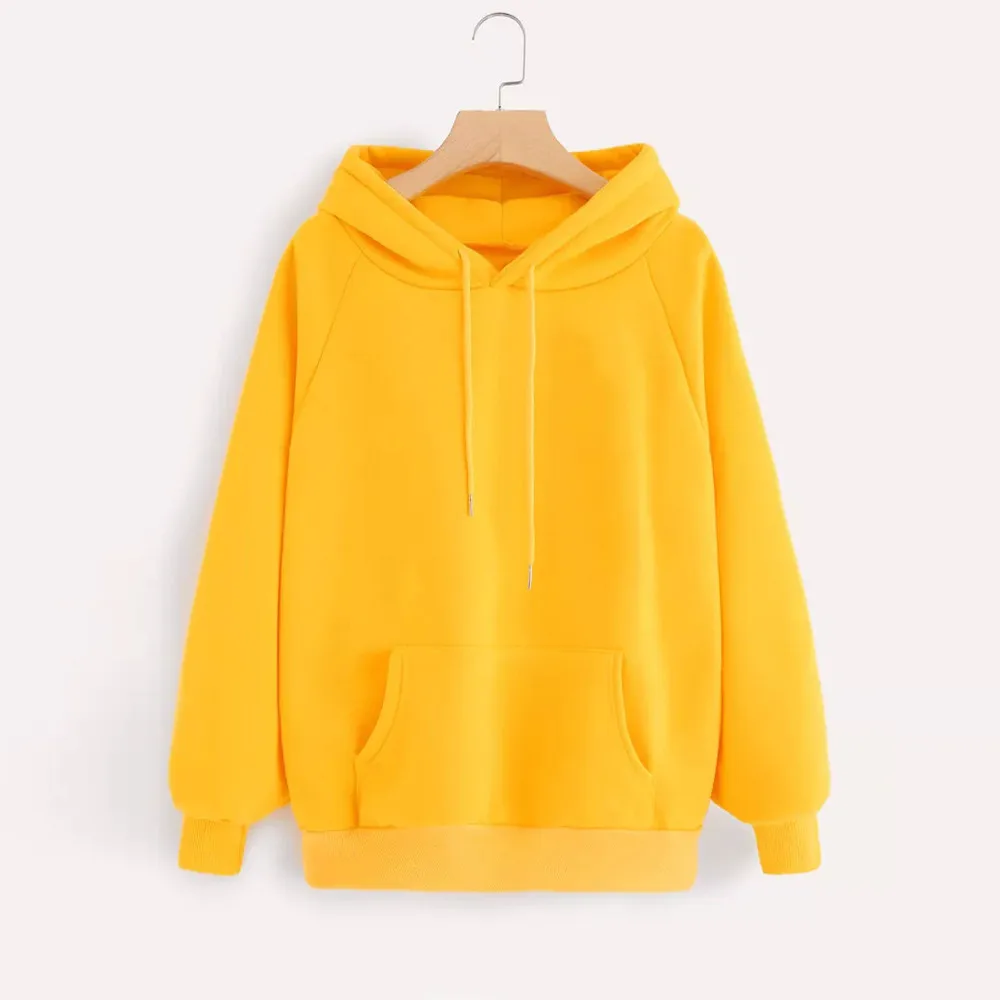 Womens Long Sleeve Hoodie Sweatshirt Hooded Pullover Tops Blouse With Pocket Women S Sweatshirts