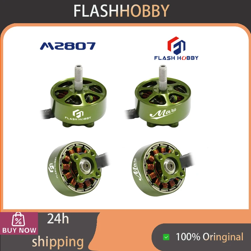 FLASHHOBBY Mars M2807 1300KV 3-6S Brushless Motor FPV Racing Drone Replacement Parts