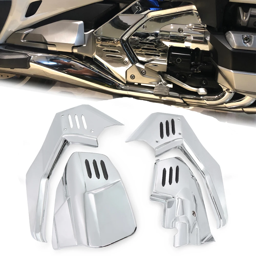 Motorcycle Fairing Frame Cover Lower Engine Side Guard Protection For Honda Goldwing 1800 F6B GL1800 2018-23 Chrome Accessories