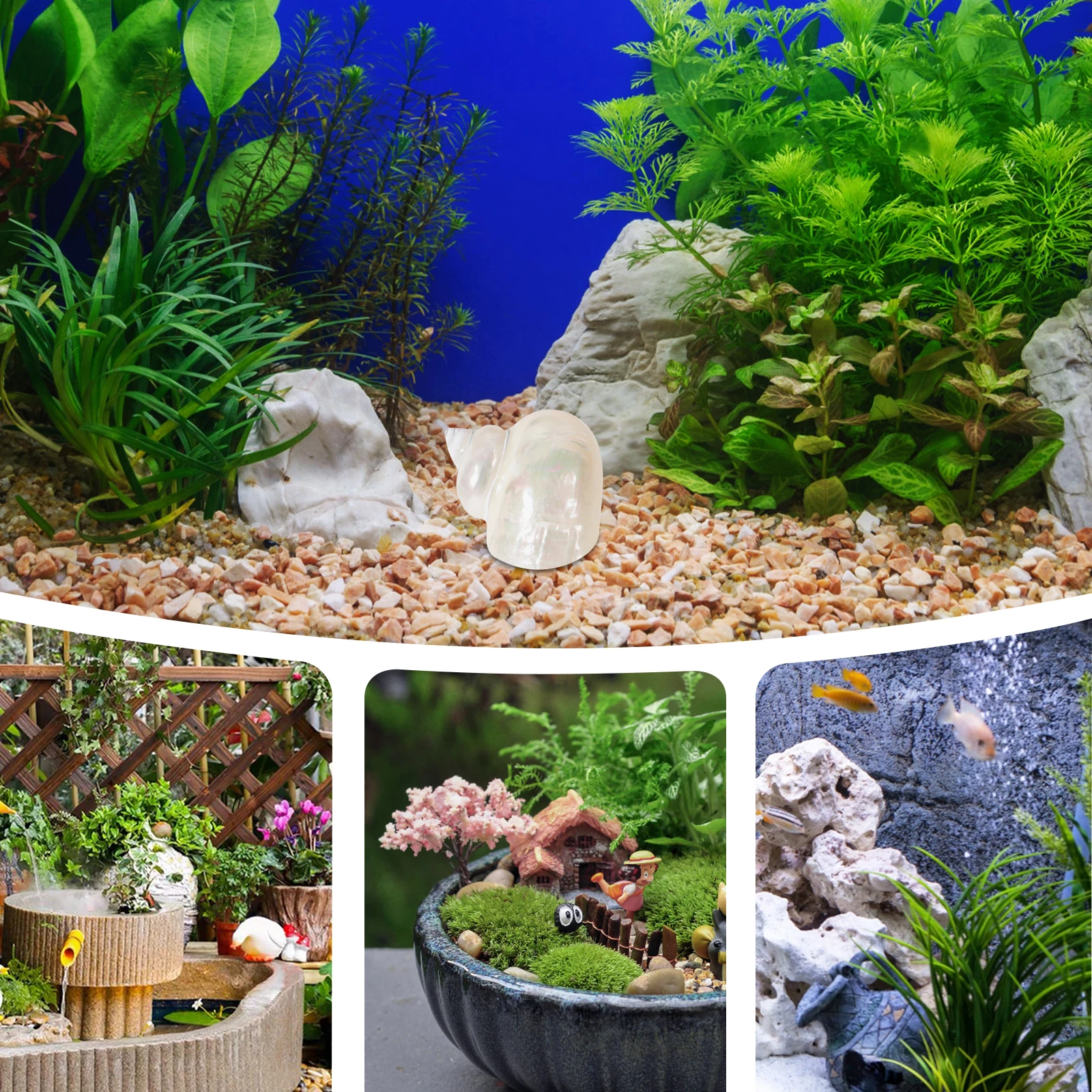 

Large Hermit Crab Shell Decorative Conch for Fish Tank Aquatic Landscaping Handcrafted Sea Shell Craft DIY Home Aquarium