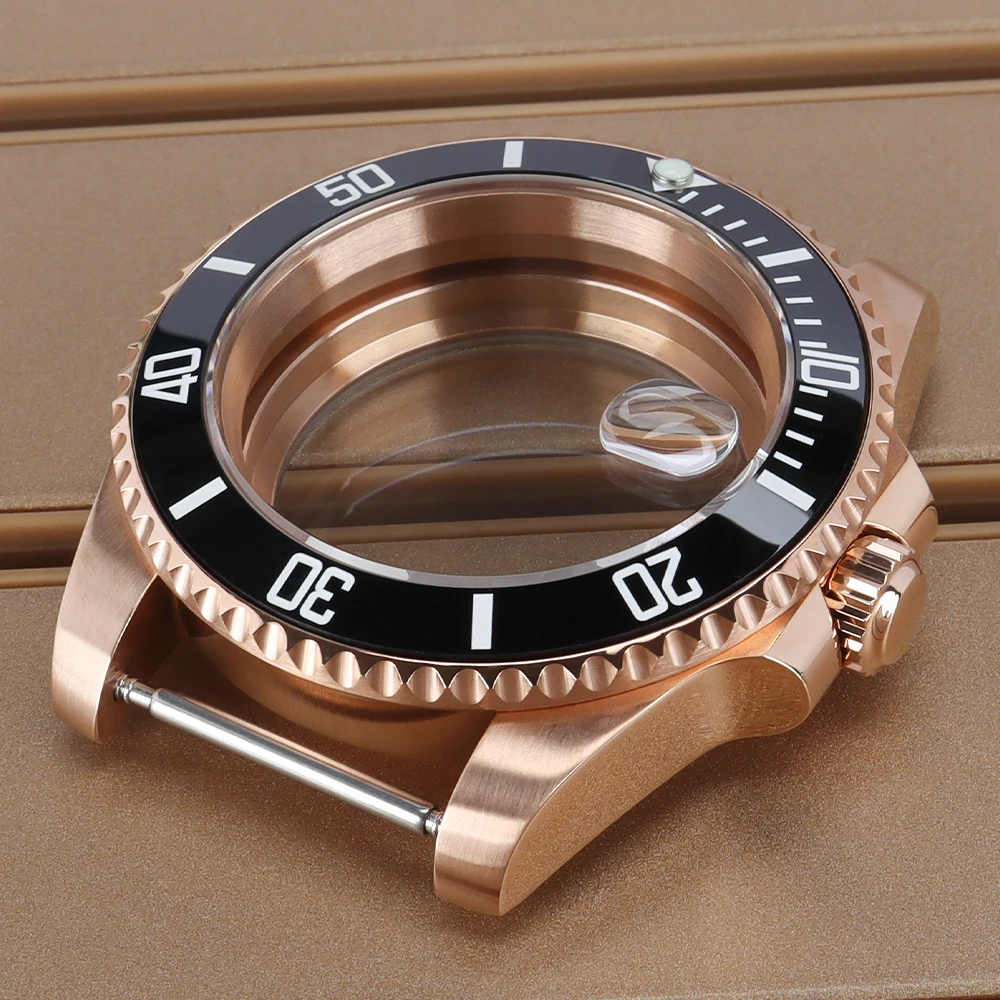 40 مللي متر غواص مقاوم للماء ساعة حافظة السيراميك إدراج الياقوت الزجاج ل SUB Seiko NH35 NH36 NH38 NH34 Miyota8215 ETA2824 ساعة أجزاء #4