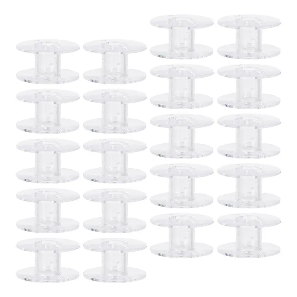 60Pcs Lightweight Plastic Bobbins for Sewing Machines Solves Thread Breaking Tangles Smooth Operation Ideal DIY Home Sewing