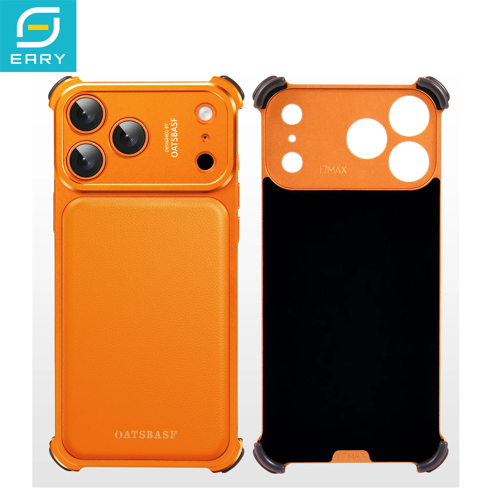 

Чехол Eary Frame для iPhone 17 Pro Max 16 Pro Max, кожаные чехлы для MagSafe с беспроводной зарядкой, защитный противоударный чехол для телефона