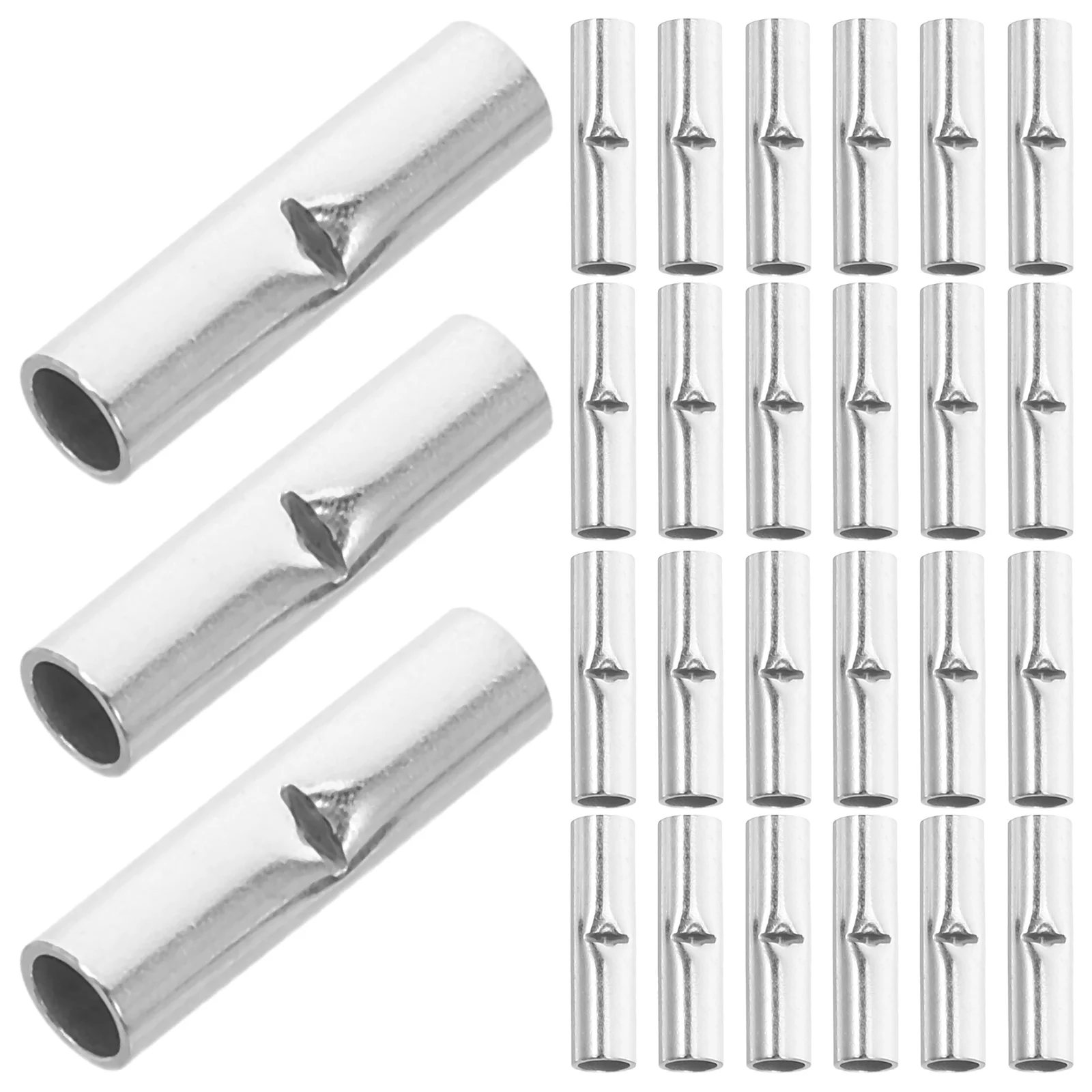 

100pcs Wire Terminal Crimp Connectors Galvanized Butt Splice 16-14 Gauge Insulated Electrical Terminals For Automotive Marine