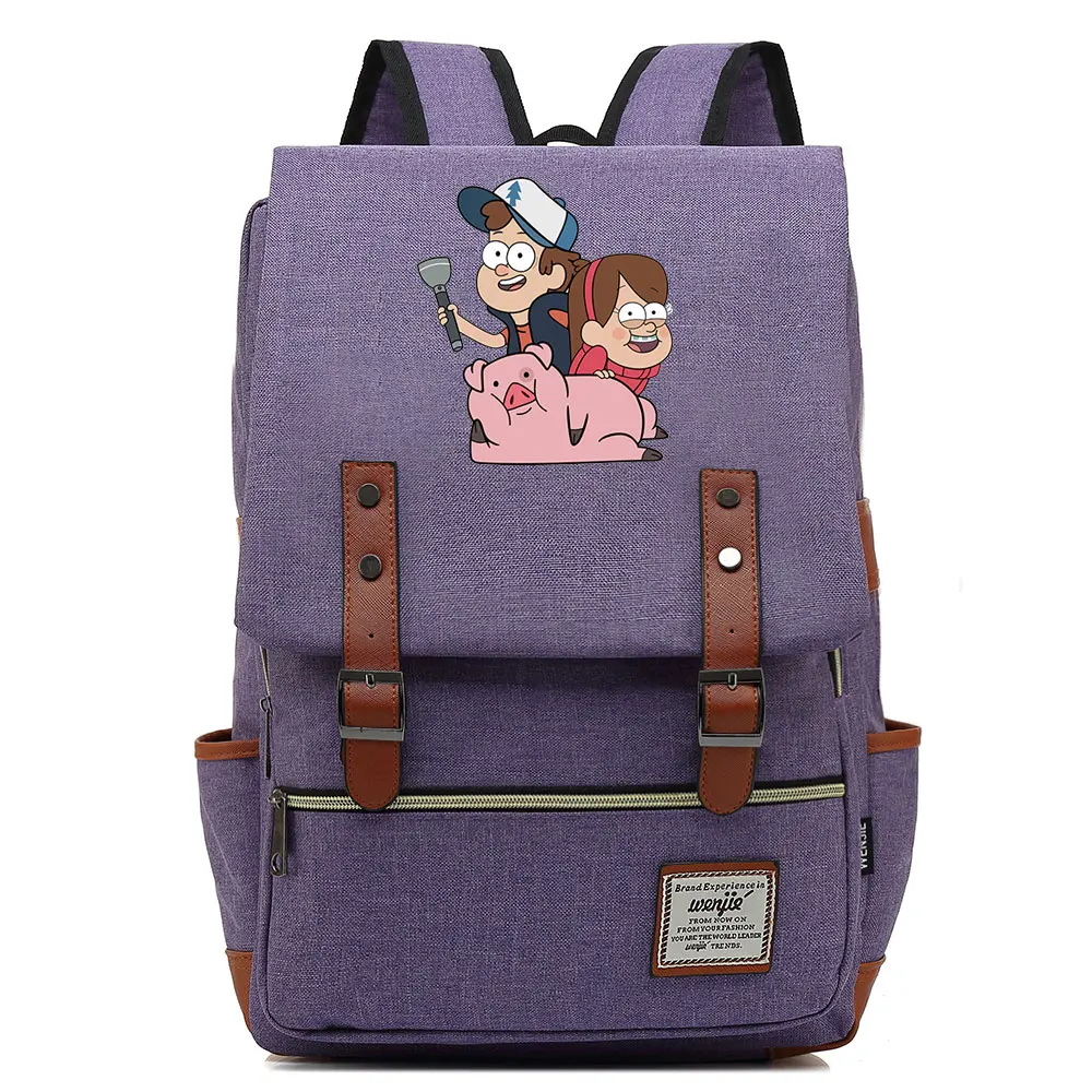 New  Gravity Falls Boys Girls Kids Student School Book Bags Teenagers Canvas Women Bagpack Men Laptop Travel Backpack