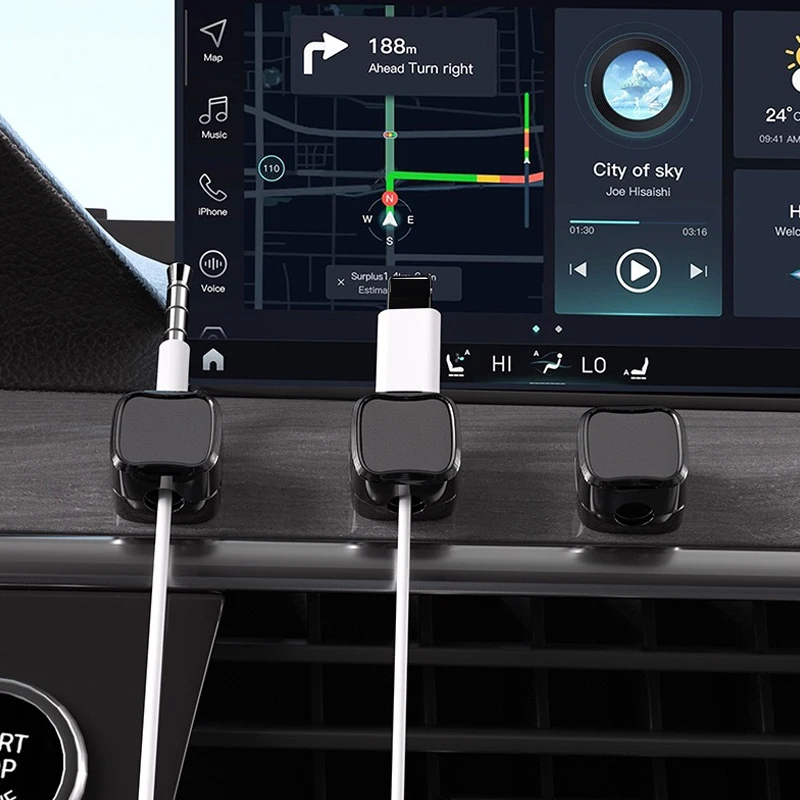 Cable Organizer Magnetic Self Adhesive Wire Management Cables Clips Cord Holder Desk Wires Keeper Holder