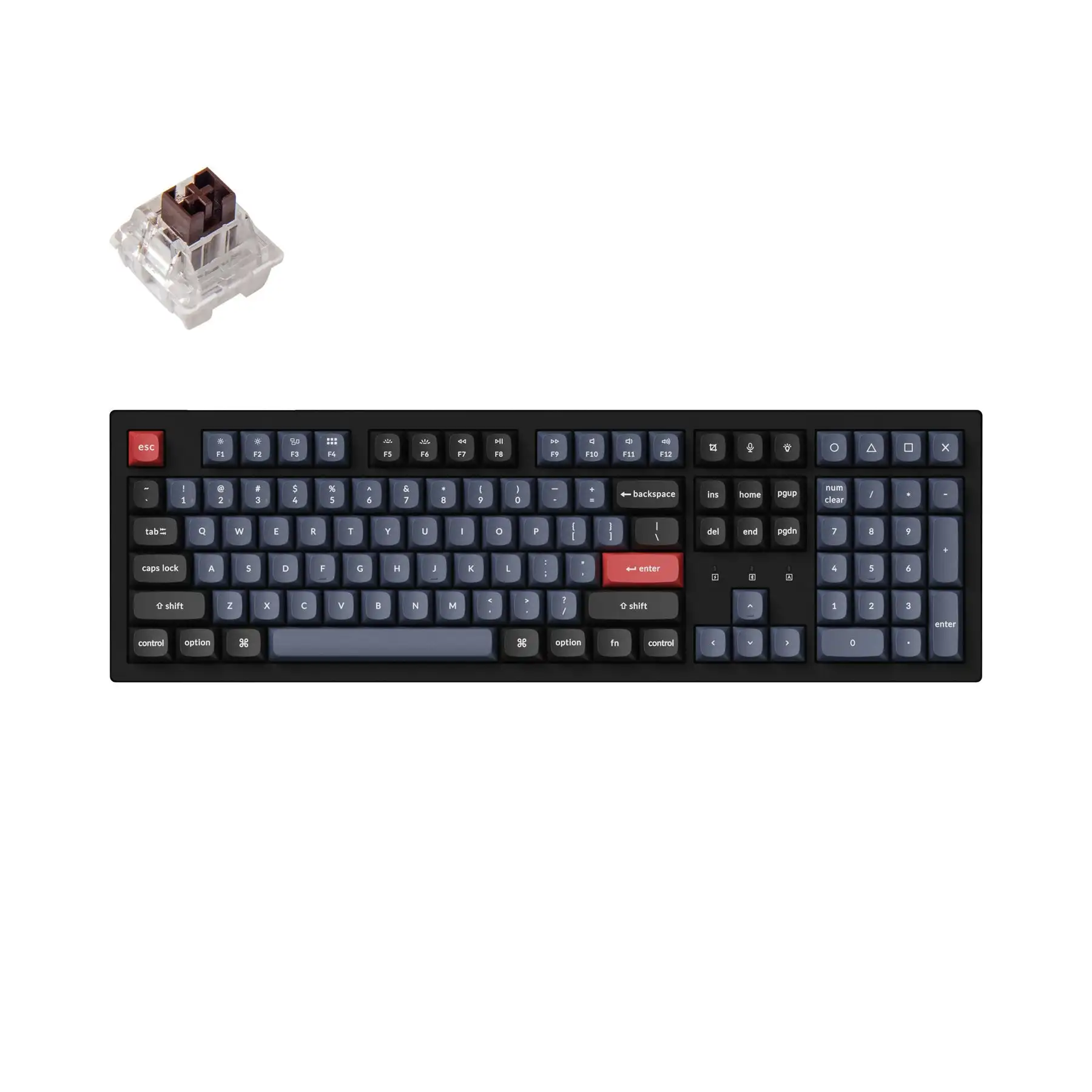 Imagem -01 - Pro h Teclado Mecânico sem Fio Totalmente Montado Hot-swappable Double-shot Pbt Keycaps Rgb Backlight Qmk Via Keychron-k10 pro h teclado mecanico sem fio totalmente montado hot swappable double shot pbt keycaps rgb backlight qmk via keychron k10 01