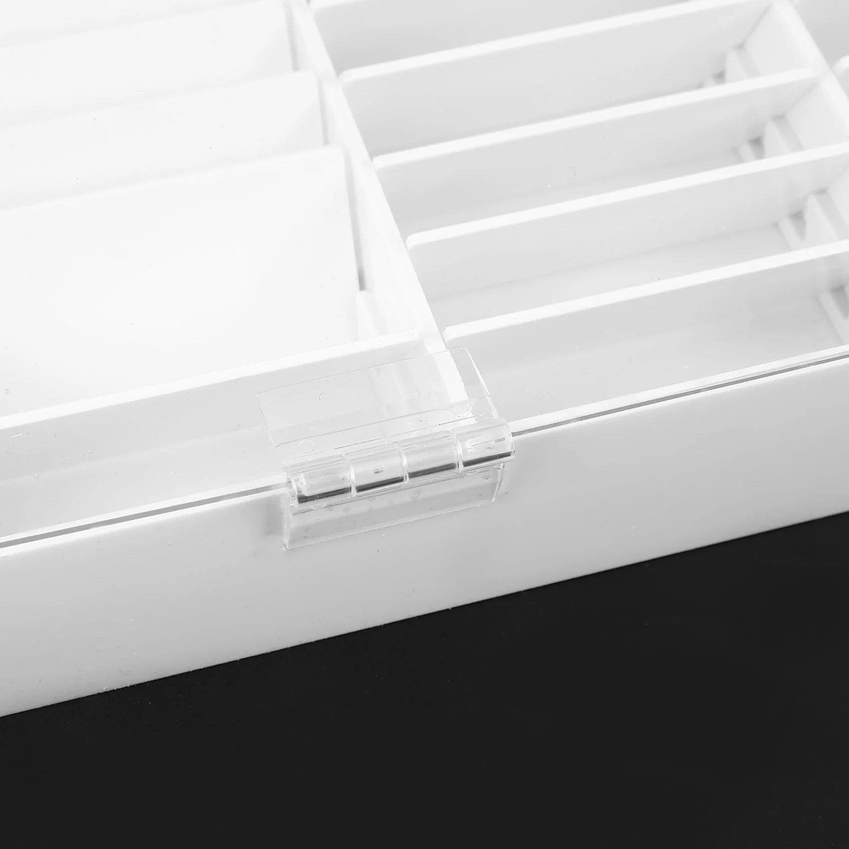 Beauty Fake Nail Tips Storage Box 44 Compartments Nail Tips Color Display Holder Nail Art Decoration Container White