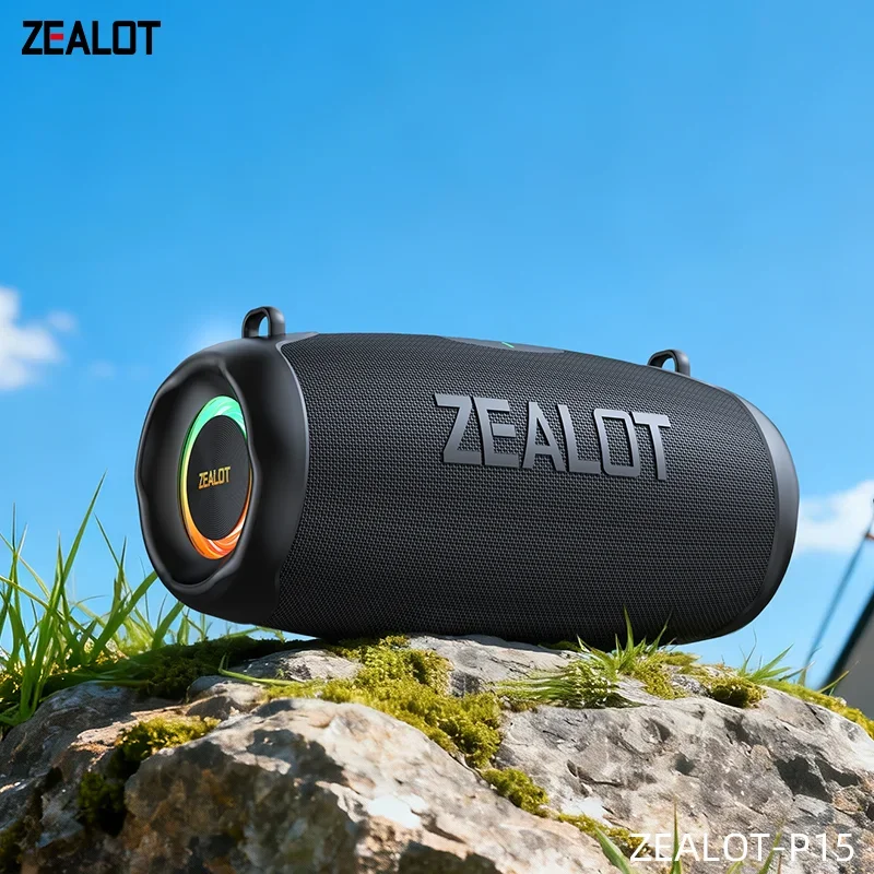 

ZEALOT-P15 Portable Bluetooth Speaker,IPX6 Waterproof 360° Wireless Speaker TWS Stereo Pairing 10hrs Playtime For Camping Hiking