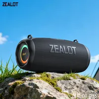 ZEALOT-P15 Portable Bluetooth Speaker,IPX6 Waterproof 360° Wireless Speaker TWS Stereo Pairing 10hrs Playtime For Camping Hiking