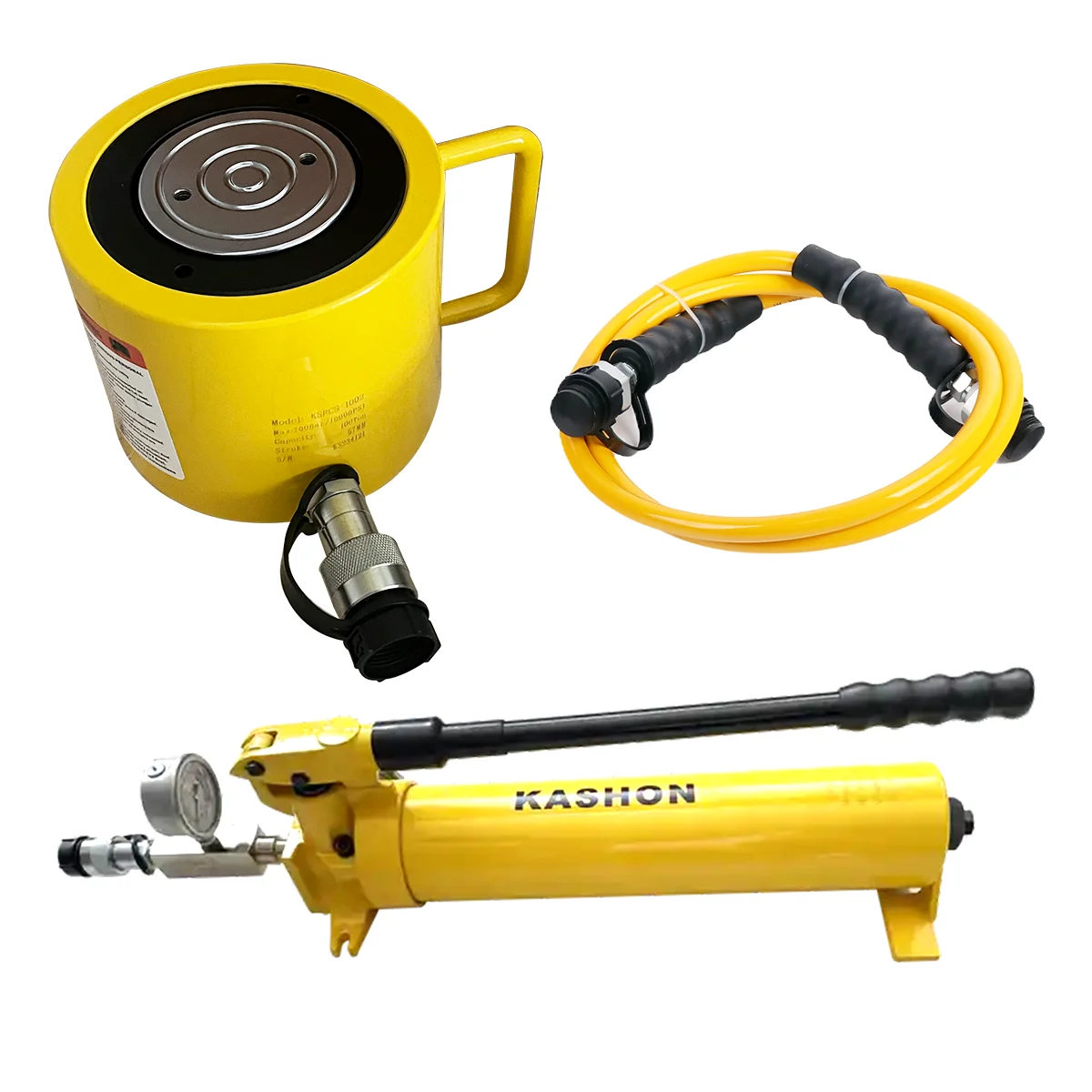 

Enerpac Same, SCL1002H, полный комплект 100-тонного гидравлического цилиндра низкой высоты и комплект ручного насоса