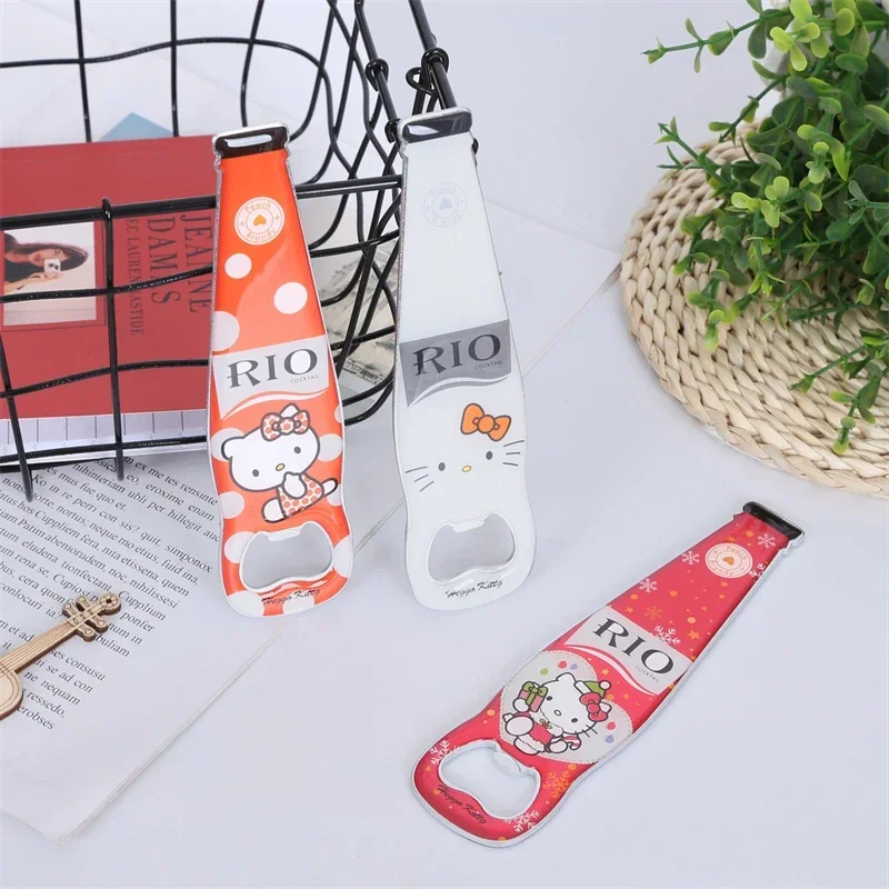 Sanrio Hello Kitty Bottle Opener Cute Cartoon Anime KT Cat Kawaii Portable Lid Opener Restaurant Supplies Kitchen Supplies Gifts