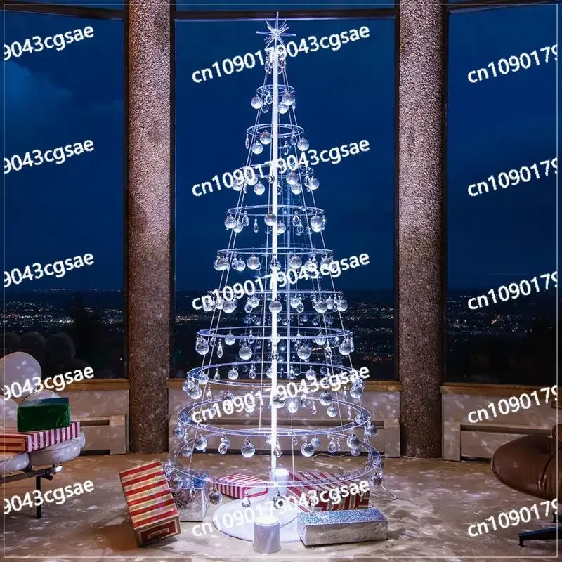 

2024 New Year's Scene Arrangement Crystal Luminous Rotating Christmas Tree Large Scene Arrangement New Year's Day Decorations