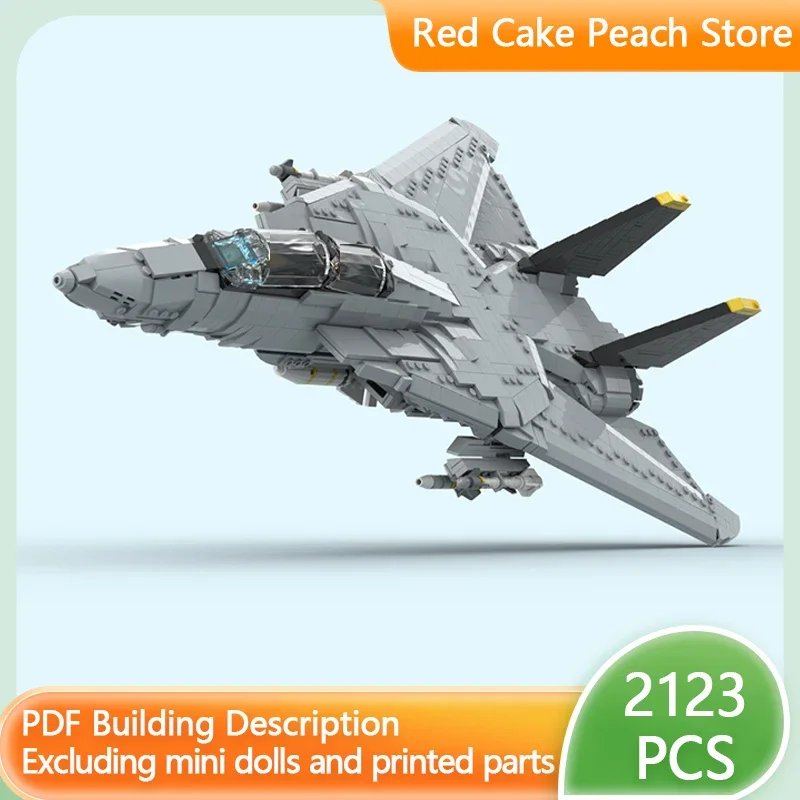 Military Aircraft Model MOC Building Bricks F-14D Tomcat Fighter Jet Modular Technology Gifts Holiday Assemble Children Toy Suit