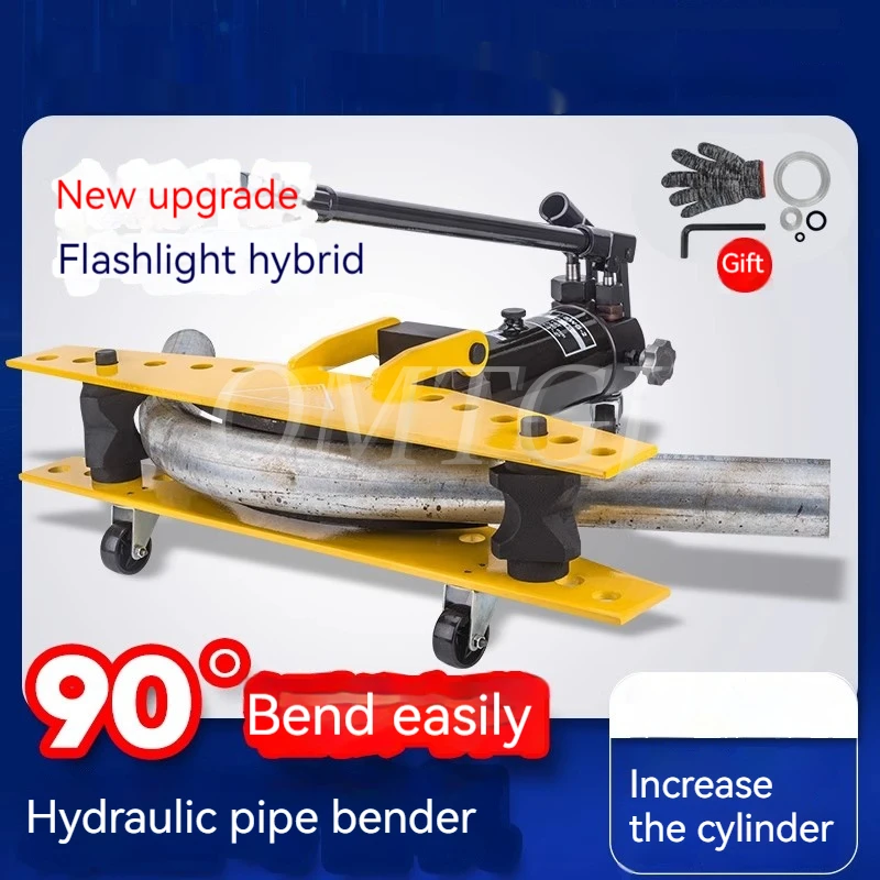 Hydraulic Pipe Bender Manual Pipe Bending Machine Galvanized Pipe Iron Tube Steel Pipe Bending Tool 10T