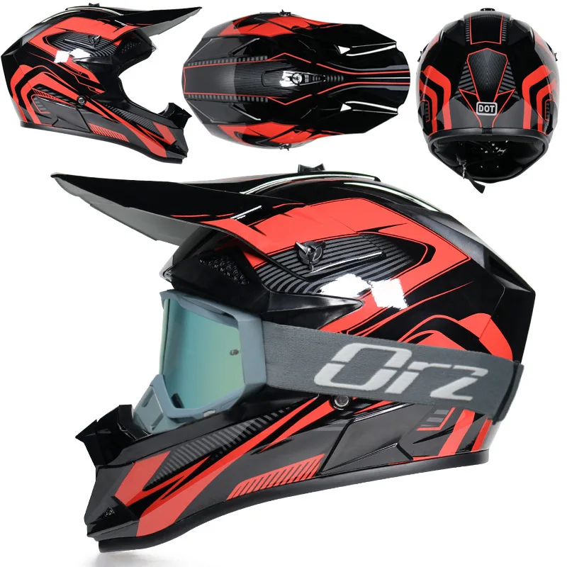 NewOrzOff-Road Riding Helmet O'Neal Men's and Women's Pull Helmet plus SizeADVRacing Breathable Cross-Country Helmet