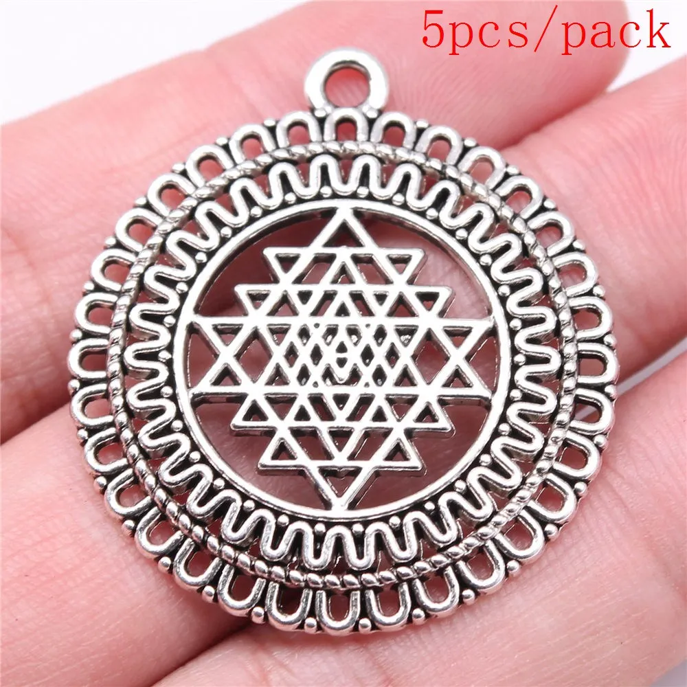 Bulk Charms For Jewelry Making Kit Pendant Diy Jewelry Accessories Large Flower Of Life Charms