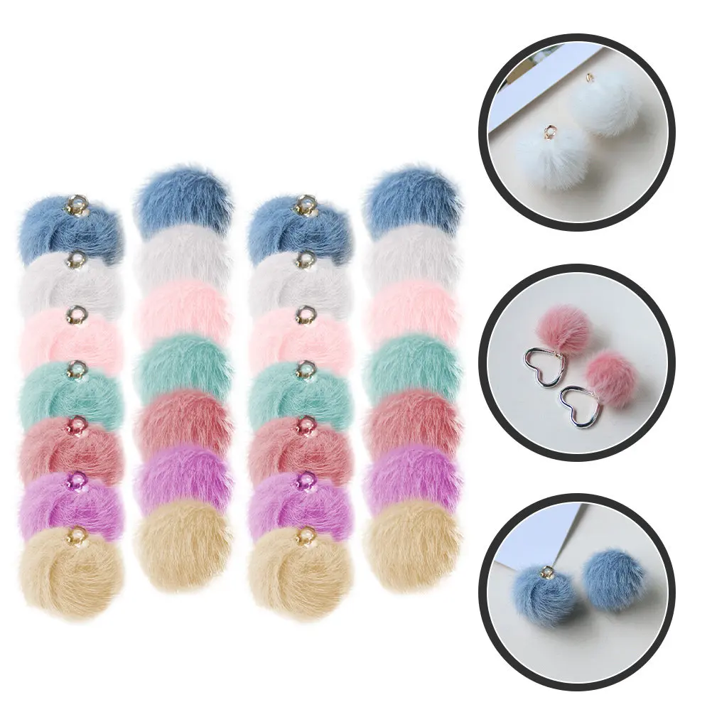 

30Pcs Exquisite Woolen Yarn Charms for DIY Pendant Making Wear Resistant Adorable Keychain Bag Pendant Jewelry Craft Supplies