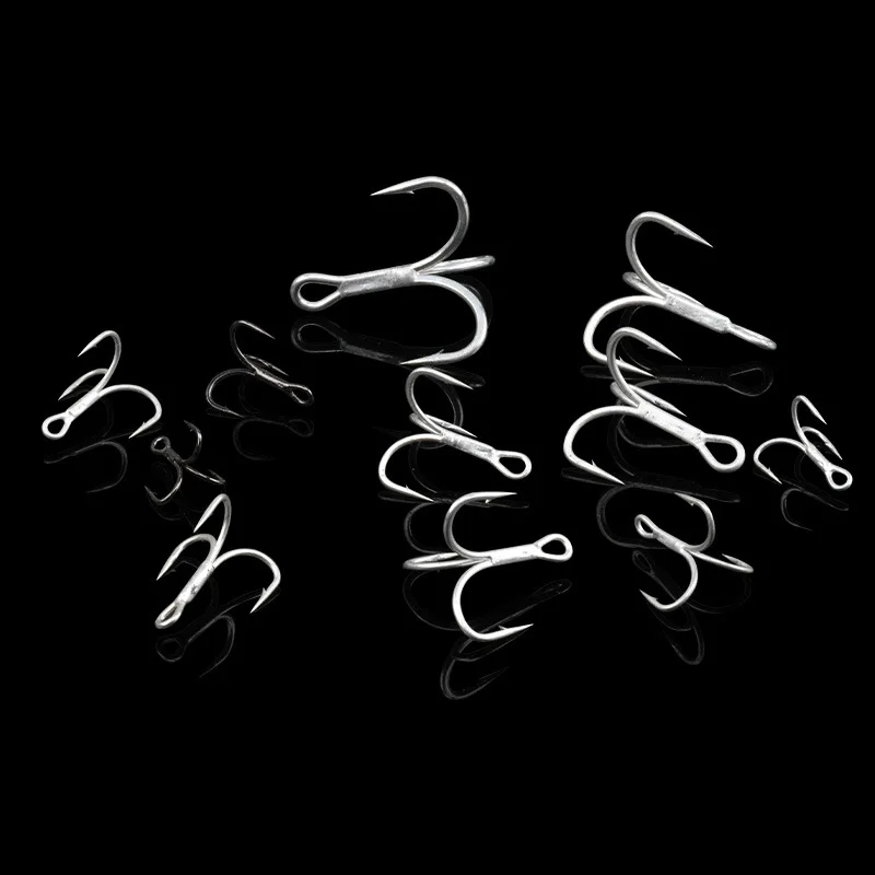 

20pcs/bag Carbon Steel Barbed Three Claw Fishing Hook,Professional 3X Strong Lure Fishing Hooks for Freshwater Sea Fishing