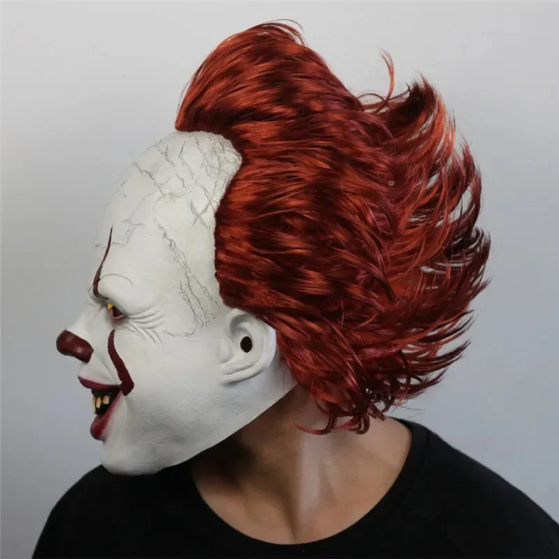 Horror Movies Clown Cosplay Costumes Full Set Tops Mask Uniform Suits for Men Adult Halloween Carnival Party Clothes Roleplay