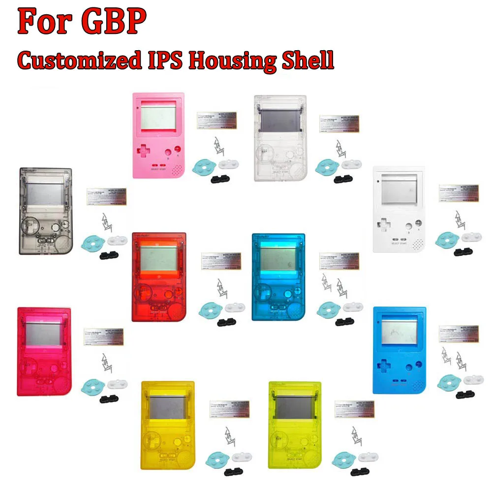 Multiple Colors High Quality Pre Cut Customized IPS Housing Shell For GBP IPS LCD Screen With Original Conductive Rubber Pad