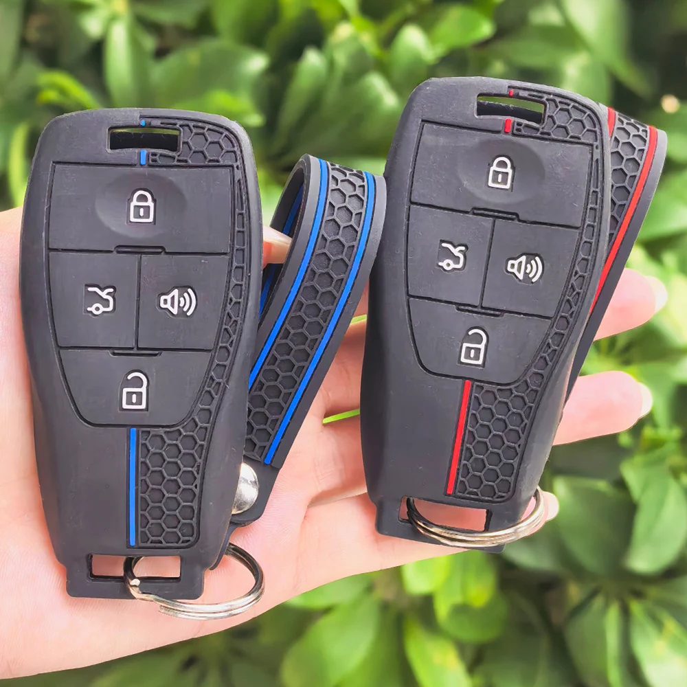 Car Accessories Key Case Cover Holder Chain For Baic x55 x35 x75 ii evo 5 Beijing bj40 bj80 u7 x7 Smart Key Protect Shell