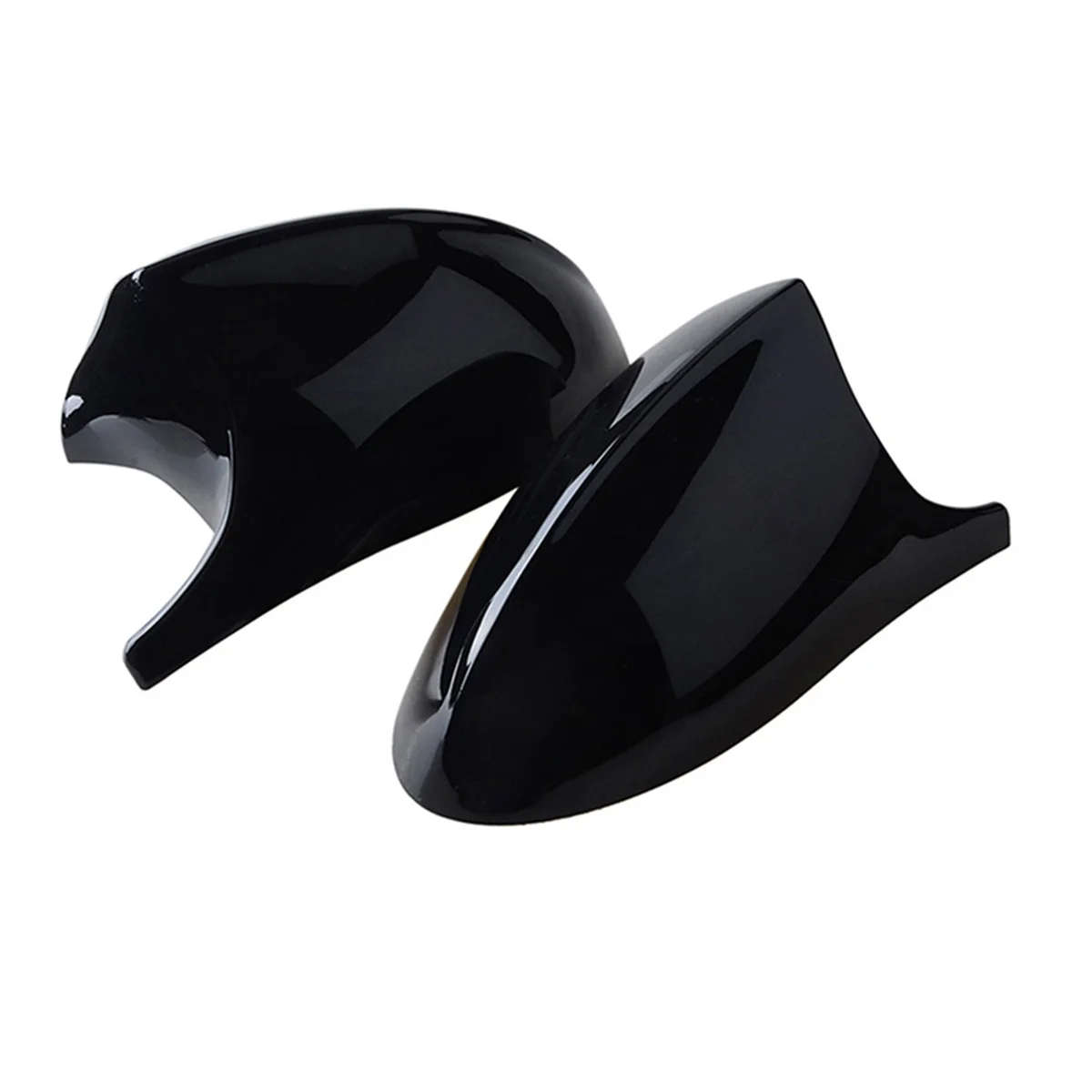 1Pair Car Glossy Black Cow Corner Rear View Mirror for BMW 1 3 Series E81 E87 E90 E92 2004 2005 2006 2007 2008