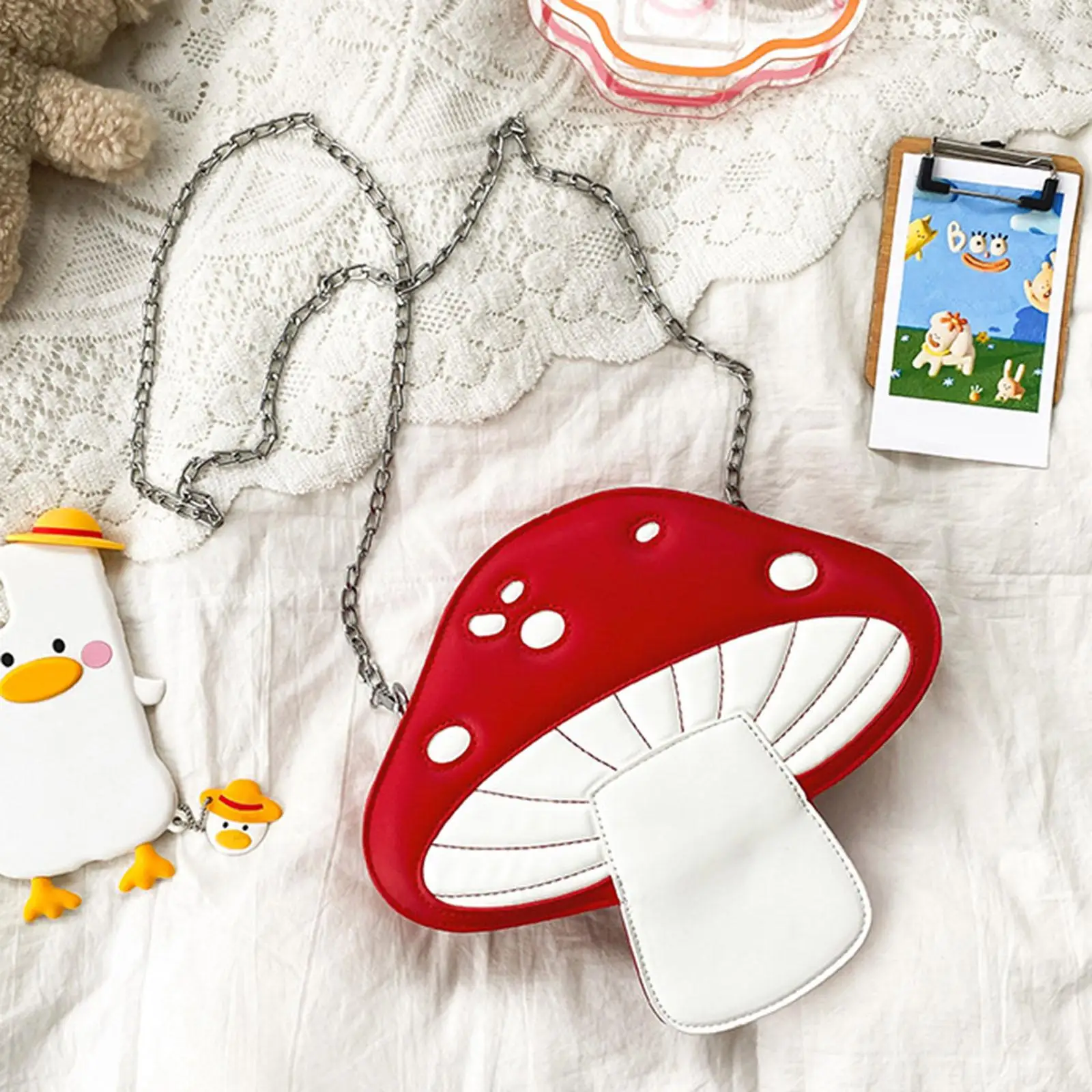 

Casual Mushroom Shape Shoulder Bag Travel Purse for Women Teenager