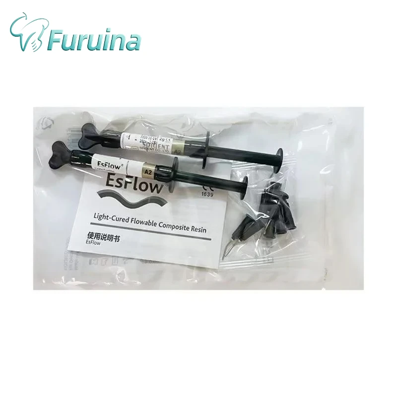 Spident Esflow Flow Curing Light Dental Material Products Korean Tooth Filling 2 Pieces per Bag for Dentists