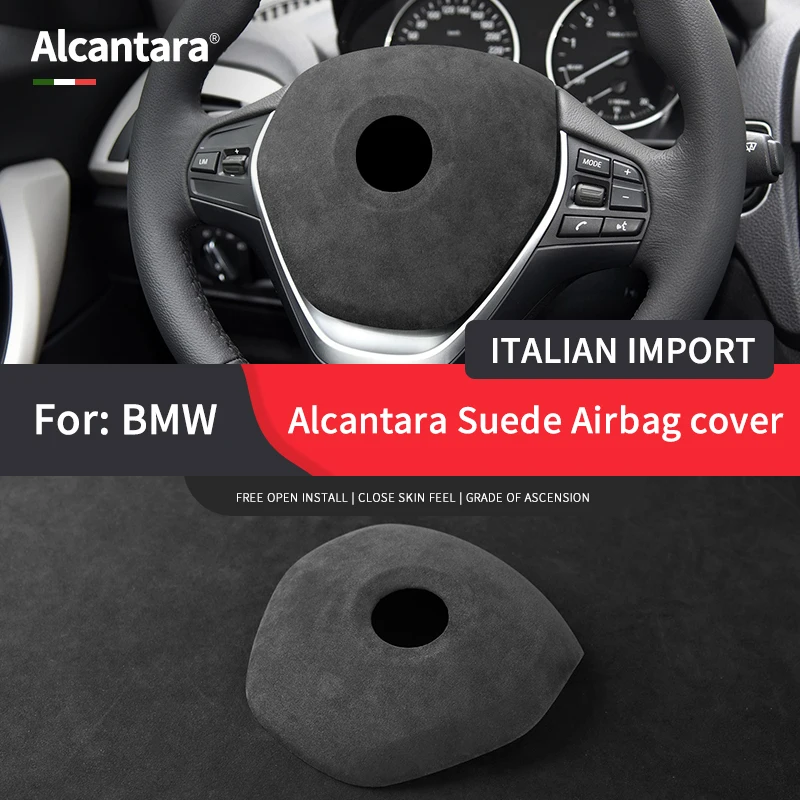 

for BMW 5/6/7 series GT X1 F chassis steering wheel cover modification Alcantara fur airbag cover interior high-end modification