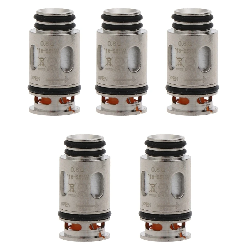 5pcs Electronic Cigarette Atomizer Core Repalcement Core 0.6 Mesh Coils Head for NEVOKS Feelin Pod Kit