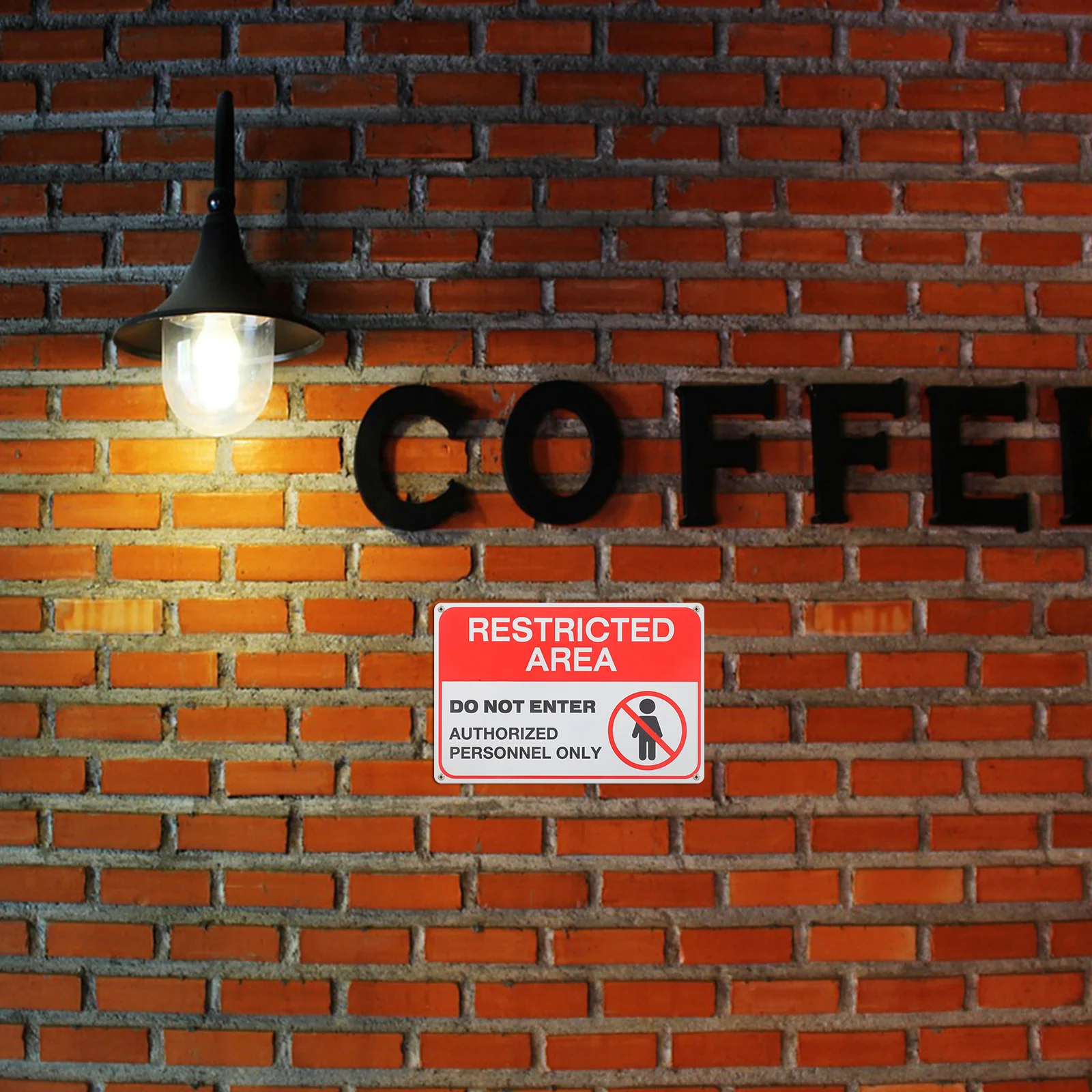 

Do Not Enter Warning Safety Caution Sign Restricted Area No Entrance Label Durable Security Warning Board Visible Garden Fence