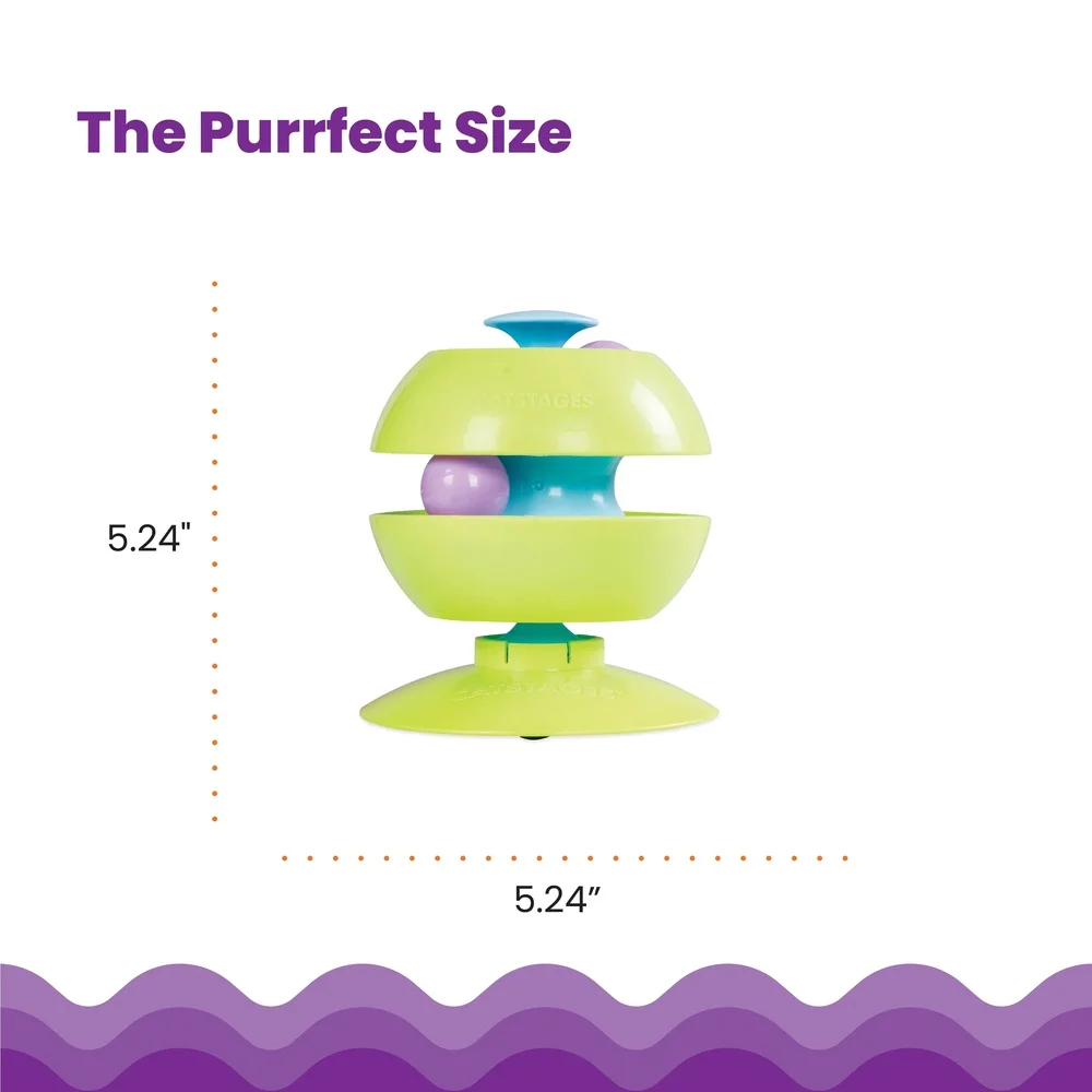 لعبة مسار القطط القابلة للتحويل 3 في 1، كرة دوارة، لعب تفاعلي للقطط الداخلية، نشاط ممتع لا نهاية له، القطط والبالغين