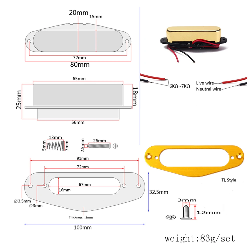 

Golden Frame Pickup Plated V Pickups Electric Guitar Truck 5 Bass Single Coil