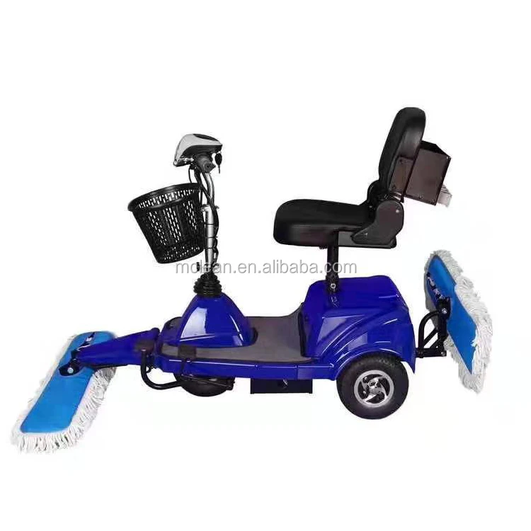 CT3900 Three Wheels Electric Driving Dust Collection Push Cart For Shopping Mall