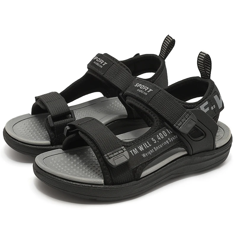 Kindersandalen für Mädchen, Jungen, Kinder, flacher Absatz, lässig, Sport, Sommer, Leder, Kleinkind, weiche Strandsandale NBGAGA