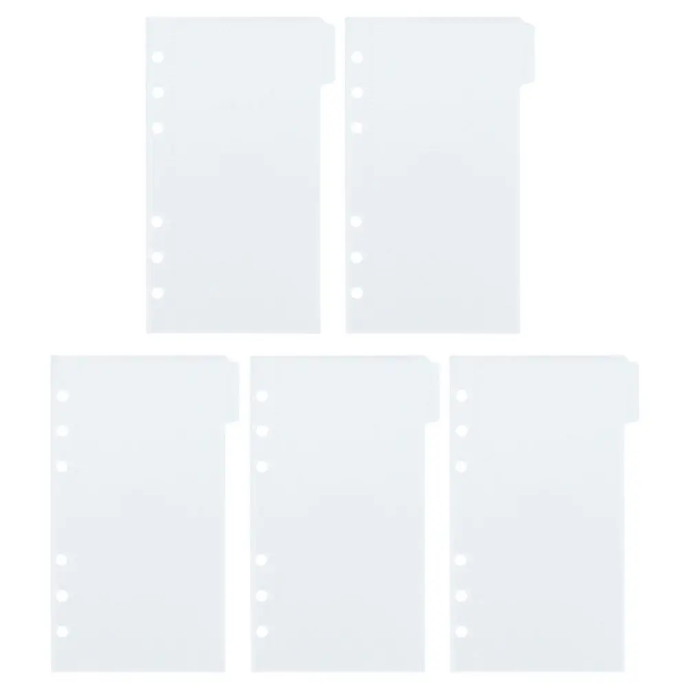 

1Set Binder Pockets 6-Hole Loose Leaf Organizer Pouches for Office Supplies Receipts Checks Bills Document Filing Budget Binder