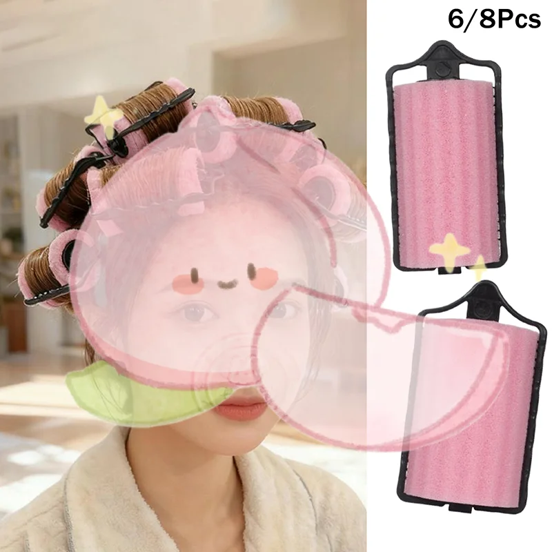 

6/8pcs Soft Sponge Foam Cushion Hair Rollers Curlers Hair Salon Barber DIY Curls Hairdressing Kit DIY Home Hair Styling Tools