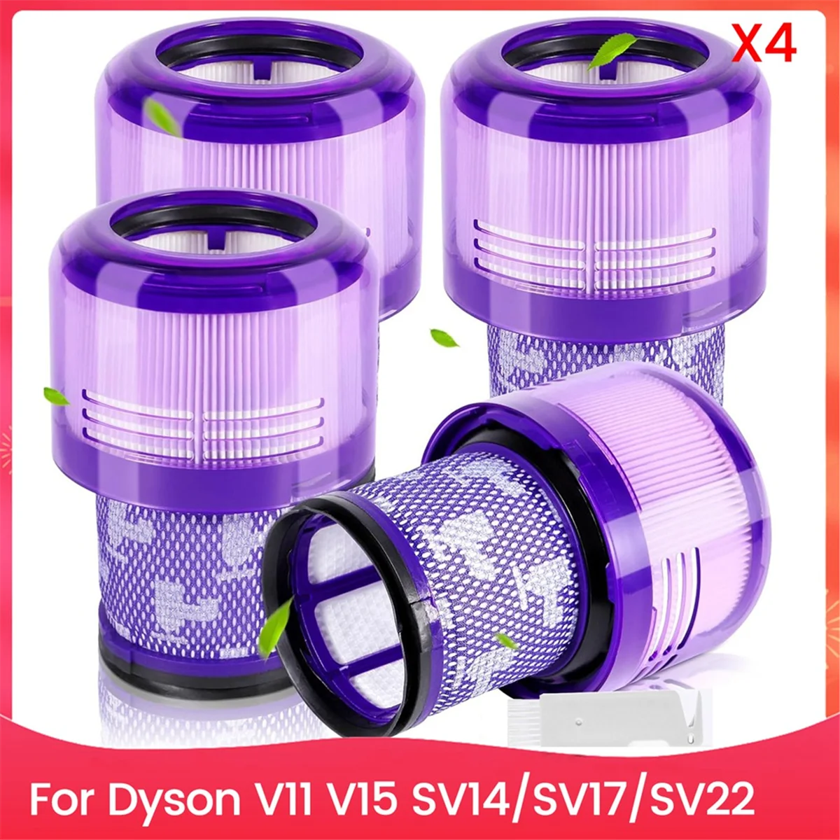 FNJK-ตัวกรองสูญญากาศสําหรับ Dyson V11 V15 SV14, SV17, SV22, ล้างทําความสะอาดได้และนํากลับมาใช้ใหม่ได้, Dy- 970013 -02 & 97001302 , การเปลี่ยนไส้กรอง