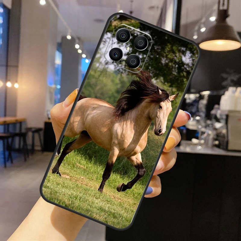Cavalo caso de telefone para huawei p30 p20 p40 lite p50 pro p inteligente 2019 nova 5t honra 50 x8 x9 capa