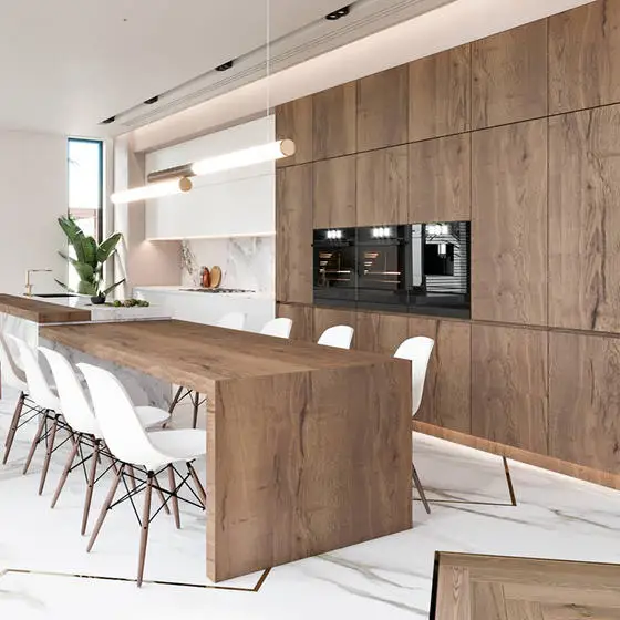 Marble countertop kitchen furniture set