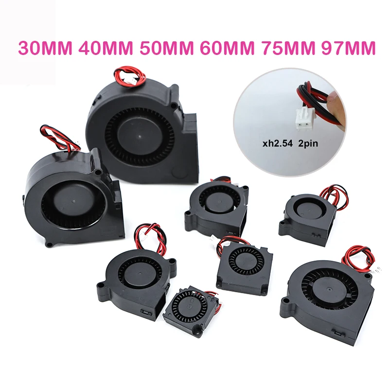 DC 5V 12V 24V 2Pin xh-2.54 Cooling Fan Brushless Motor Case Fan Blower Fan Humidifier FanInduction Cooker Fan